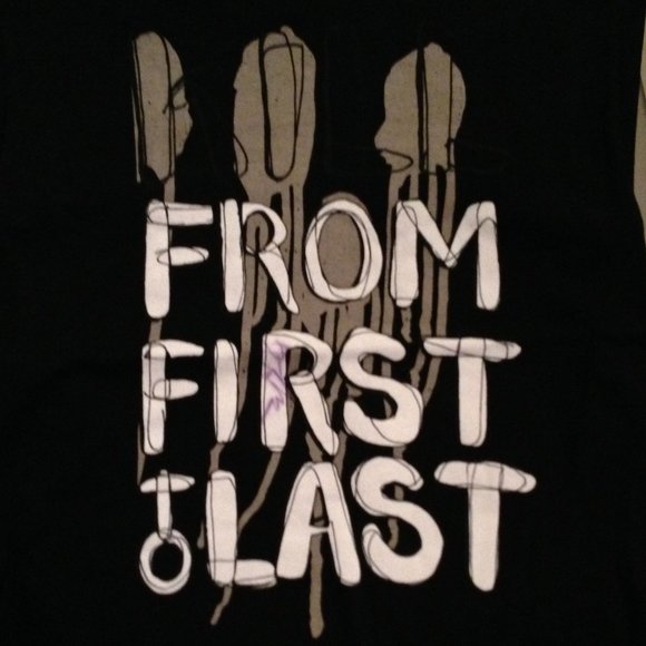 From First to Last Skrillex signed vintage t-shirt